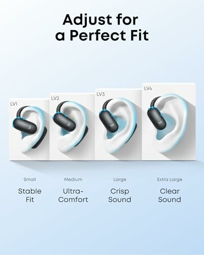 Different earbud sizes for a perfect fit.