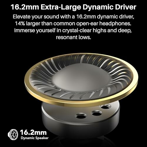 16.2mm extra-large dynamic driver with description.