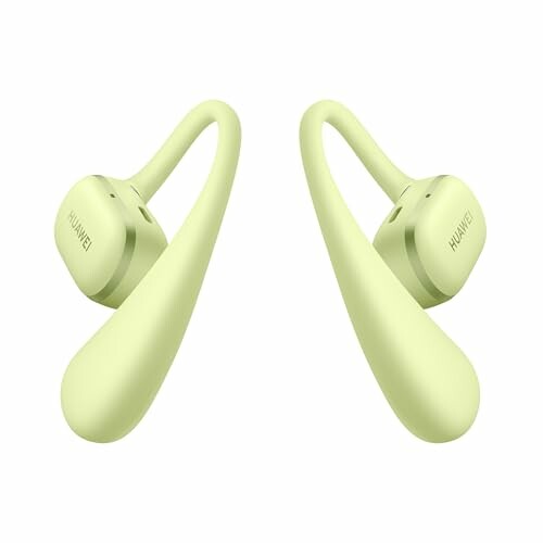 Green Huawei wireless earbuds with unique design