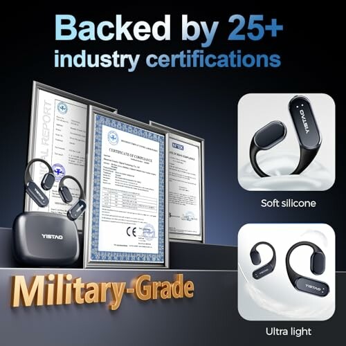 Military-grade earbuds with certifications and features.
