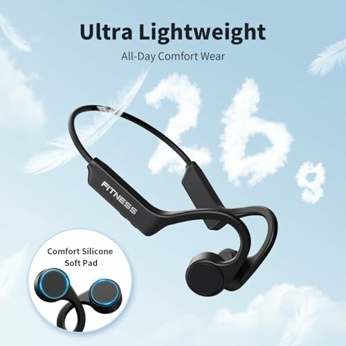 Ultra lightweight headphones with comfort silicone soft pad.